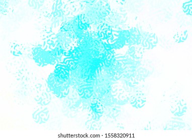 Light Blue, Green vector backdrop with memphis shapes. Colorful chaotic forms with gradient in modern style. Simple design for your web site.