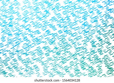 Light Blue, Green vector backdrop with long lines. Decorative shining illustration with lines on abstract template. Smart design for your business advert.