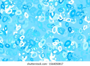Light Blue, Green vector backdrop with dots. Illustration with set of shining colorful abstract circles. Pattern of water, rain drops.