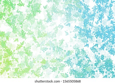 Light Blue, Green vector backdrop with memphis shapes. Decorative design in abstract style with random forms. Simple design for your web site.