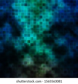 Light Blue, Green vector backdrop with rectangles. Abstract gradient illustration with rectangles. Pattern for commercials, ads.