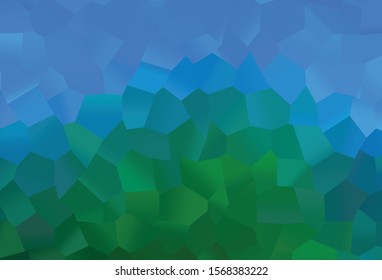 Light Blue, Green vector backdrop with hexagons. Colorful hexagons on abstract backdrop. New design for website's poster, banner.