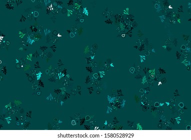 Light Blue, Green vector backdrop with memphis shapes. Simple colorful illustration with abstract gradient shapes. Background for a cell phone.