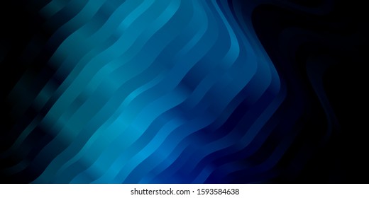Light Blue, Green vector backdrop with circular arc. Abstract illustration with bandy gradient lines. Pattern for booklets, leaflets.