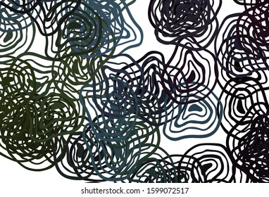 Light Blue, Green vector backdrop with wry lines. A shining illustration, which consists of curved lines. A completely new design for your business.