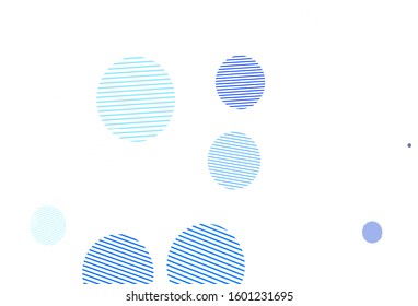 Light Blue, Green vector backdrop with dots. Blurred decorative design in abstract style with bubbles. New template for your brand book.