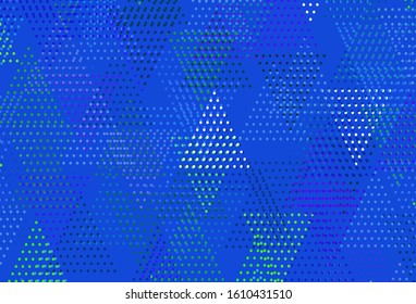 Light Blue, Green vector backdrop with lines, circles. Circles, lines on abstract background with colorful gradient. Best design for poster, banner.