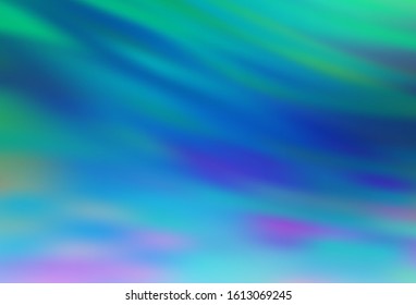 Light Blue, Green vector backdrop with bent lines. Colorful illustration in simple style with gradient. Brand new design for your ads, poster, banner.