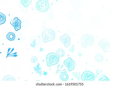 Light Blue, Green vector backdrop with memphis shapes. Illustration with colorful gradient shapes in abstract style. Elegant design for wallpapers.