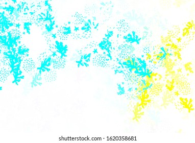 Light Blue, Green vector backdrop with memphis shapes. Illustration with colorful gradient shapes in abstract style. Modern design for your business card.