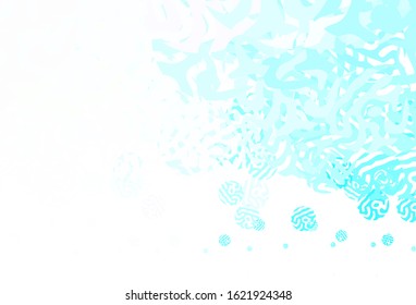 Light Blue, Green vector backdrop with memphis shapes. Modern abstract illustration with colorful random forms. Best smart design for your business.