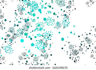 Light Blue, Green vector backdrop with memphis shapes. Illustration with colorful gradient shapes in abstract style. Background for a cell phone.