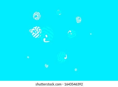Light Blue, Green vector backdrop with dots. Modern abstract illustration with colorful water drops. Pattern for ads, leaflets.