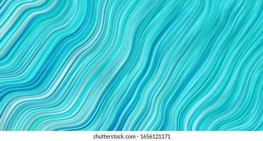 Light Blue, Green vector backdrop with bent lines. Bright sample with colorful bent lines, shapes. Pattern for websites, landing pages.