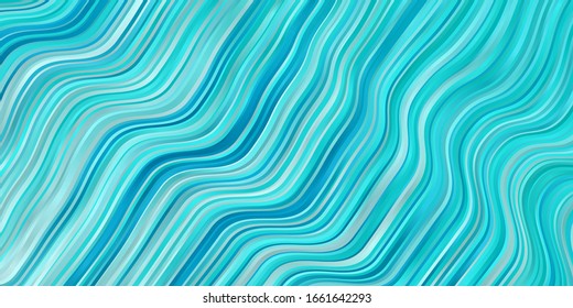 Light Blue, Green vector backdrop with bent lines. Bright sample with colorful bent lines, shapes. Pattern for websites, landing pages.