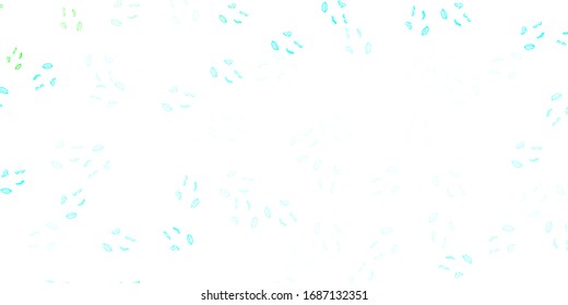 Light Blue, Green vector backdrop with woman's power symbols. Colorful illustration with gradient feminism shapes. Simple design for your web site.