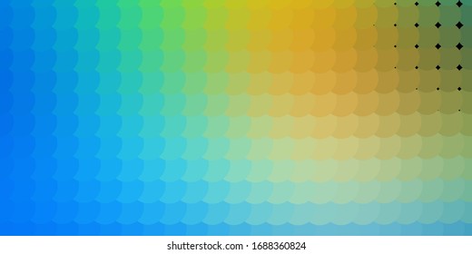 Light Blue, Green vector backdrop with dots. Abstract decorative design in gradient style with bubbles. New template for a brand book.