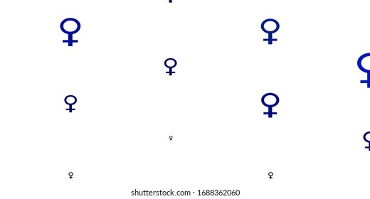 Light Blue, Green vector backdrop with woman's power symbols. Abstract illustration with a depiction of women's power. Sample for your web designers.