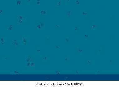 Light Blue, Green vector backdrop with dots. Abstract illustration with colored bubbles in nature style. Design for poster, banner of websites.