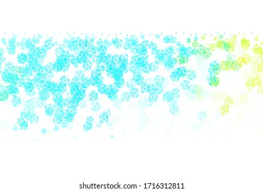 Light Blue, Green vector backdrop with memphis shapes. Decorative design in abstract style with random forms. Modern design for your business card.