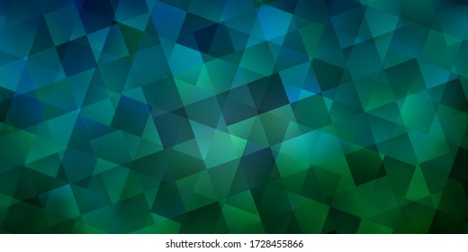 Light Blue, Green vector backdrop with lines, rhombus. Lines, rhombus with colorful gradient. Template for landing pages.