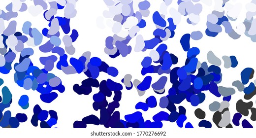 Light blue, green vector backdrop with chaotic shapes. Modern abstract illustration with gradient random forms. Simple illustration for your web site.