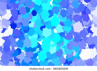 Hellblau, grüner Vektorhintergrund mit Memphis-Formen. Dekoratives Design im abstrakten Stil mit zufälligen Formen. Einfaches Design für Ihre Website.