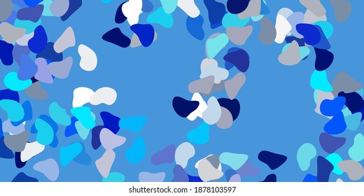 Light blue, green vector backdrop with chaotic shapes. Modern abstract illustration with gradient random forms. Smart design for your business.