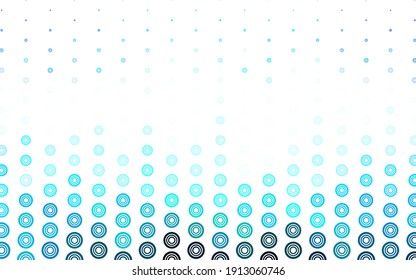 Light Blue, Green vector backdrop with dots. Abstract illustration with colored bubbles in nature style. Pattern for ads, leaflets.