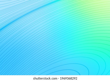 Light Blue, Green vector backdrop with curved lines. Brand new colorful illustration in curved style. Background for cell phone screens.