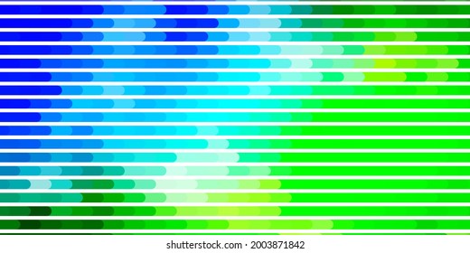 Light Blue, Green vector backdrop with lines. Gradient illustration with straight lines in abstract style. Pattern for booklets, leaflets.