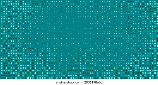 Light Blue, Green vector backdrop with dots. Abstract colorful disks on simple gradient background. Design for posters, banners.