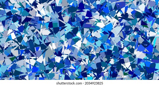 Fondo vectorial verde claro azul con triángulos, líneas. Ilustración abstracta inteligente con formas triangulares de estilo moderno. Material de las páginas de aterrizaje.