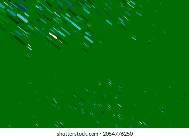 Light Blue, Green vector backdrop with long lines. Shining colored illustration with narrow lines. Best design for your ad, poster, banner.