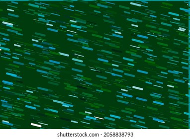 Light Blue, Green vector backdrop with long lines. Lines on blurred abstract background with gradient. Pattern for ads, posters, banners.