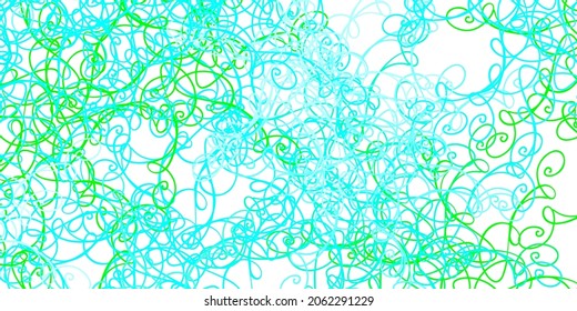 Light Blue, Green vector backdrop with circular arc. Bright sample with colorful bent lines, shapes. Pattern for websites, landing pages.