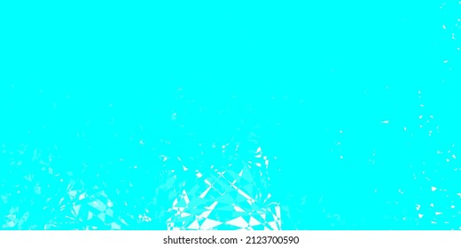 Hellblauer, grüner Vektorhintergrund mit Dreiecken, Linien. Illustration mit abstrakten bunten Dreiecksformen. Eine einfache Ergänzung zu Ihren Werken.