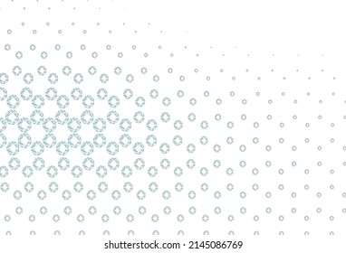 Light blue, green vector backdrop with dots. Abstract illustration with colored bubbles in nature style. Completely new template for your brand book.