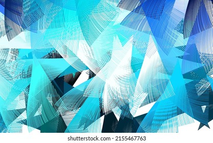 Light Blue, Green vector backdrop with lines, triangles. Modern abstract illustration with colorful triangles. Elegant design for wallpapers.