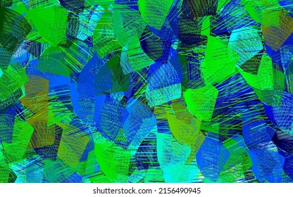 Light Blue, Green vector backdrop with curved lines. Colorful geometric sample with gradient lines.  Elegant pattern for a brand book.