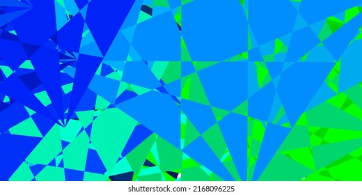 Azul claro, fondo vectorial verde con formas caóticas. Ilustración colorida con formas de gradiente simples. Diseño moderno para tus anuncios.