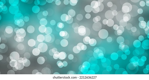 Light Blue, Green vector backdrop with dots. Modern abstract illustration with colorful circle shapes. Pattern for websites.