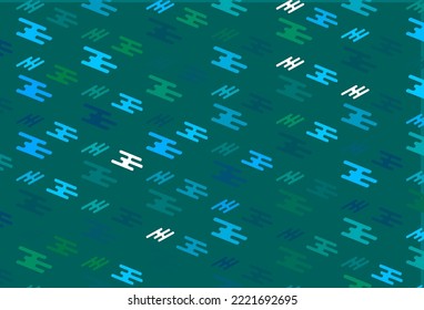 Light Blue, Green vector backdrop with long lines. Shining colored illustration with narrow lines. Pattern for ads, posters, banners.