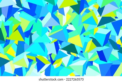 Light Blue, Green vector backdrop with lines, triangles. Illustration with set of colorful triangles. Pattern for booklets, leaflets