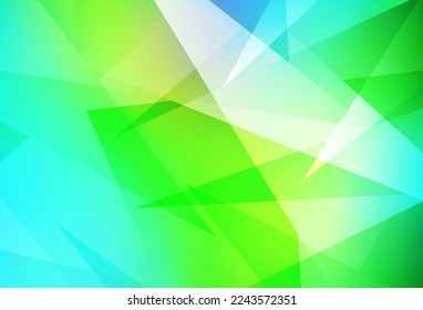 Light Blue, Green vector backdrop with lines, triangles. Abstract gradient illustration with triangles. Modern template for landing page.