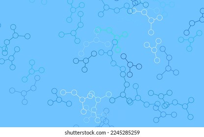 Light Blue, Green vector backdrop with artificial intelligence data. Shining illustration with AI shapes on abstract template. Smart design for promotion of bid data.