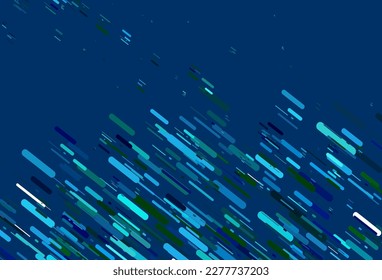 Light Blue, Green vector backdrop with long lines. Modern geometrical abstract illustration with staves. Pattern for business booklets, leaflets.