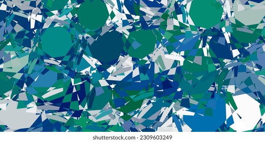 Light Blue, Green vector backdrop with triangles, lines. Web material illustration with colorful abstract triangles. Pattern for wallpapers.