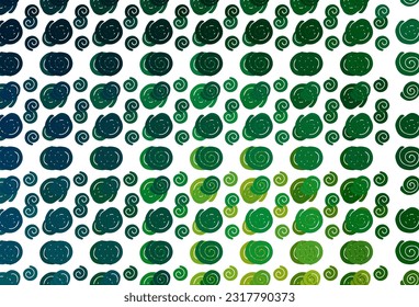 Azul claro, fondo vectorial verde con líneas dobladas. Ilustración crocida brillante al estilo de mármol. Diseño de mármol para su sitio web.
