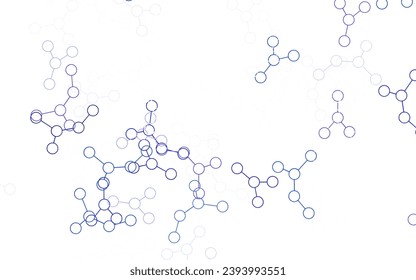 Light Blue, Green vector backdrop with artificial intelligence data. Colored AI structure with gradient lines and dots. Pattern for  poster, banner of technology.